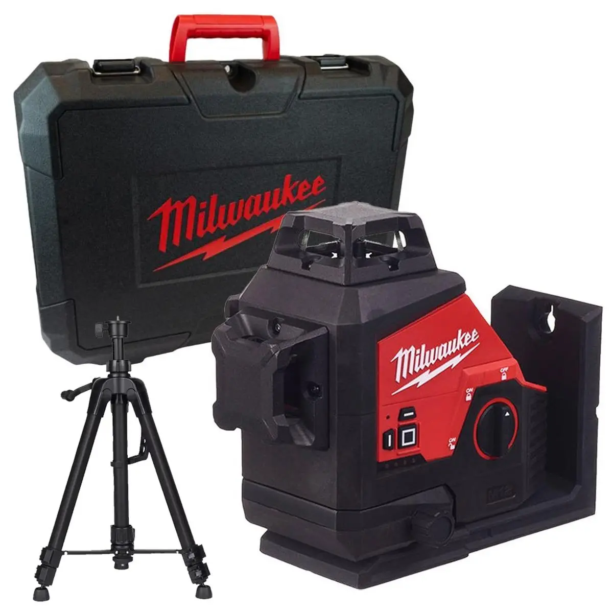 Milwaukee M123pl-0C 12V 360Â° 3-Plane Green Laser With 1.2M Compact Laser Tripod & Case 1