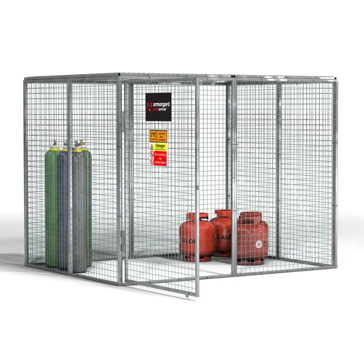 Armorgard Ggc10 Gorilla Gas Cage 2412Mm X 1866Mm X 1831Mm Heavy-Duty Secure Storage Solution For Gas Cylinders 2