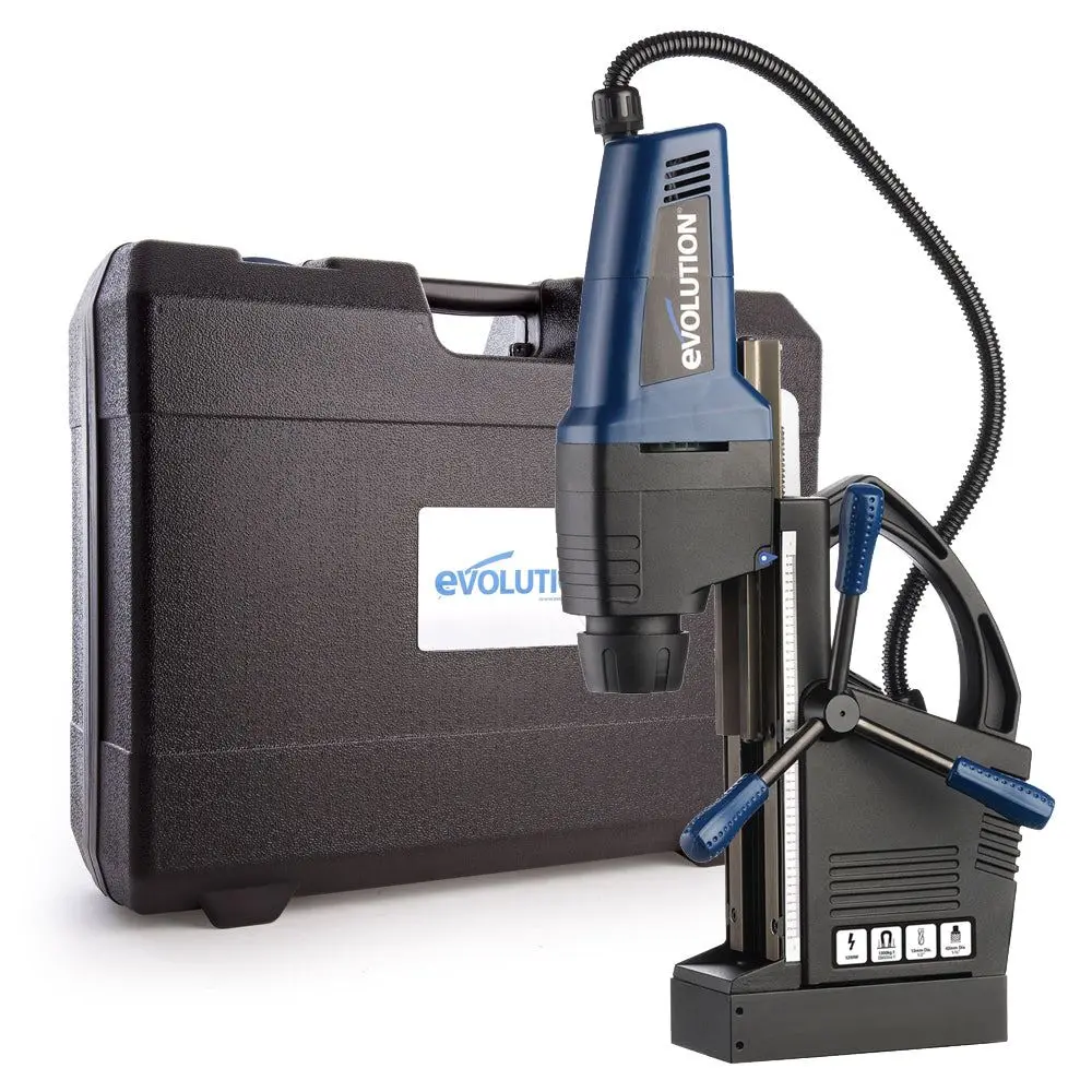 Evolution Evomag42 42Mm Industrial Magnetic Drill 1200W 110V With Carry Case - 095-0002 1
