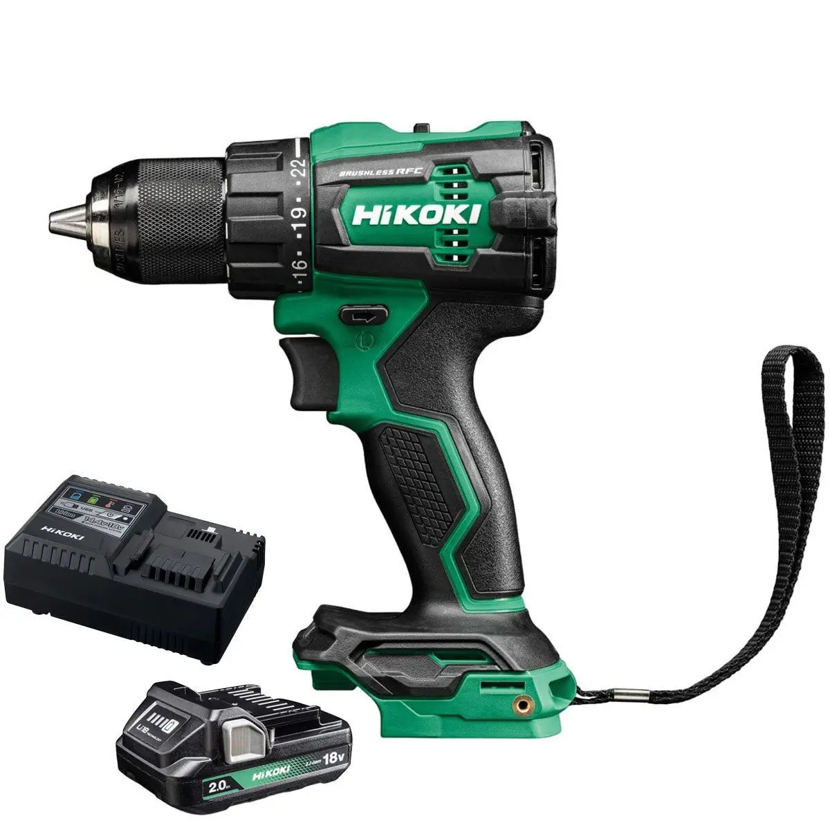 Hikoki Dv18dew2z 18V Brushless Combi Drill With 1 X 2.0Ah Battery & Charger 1