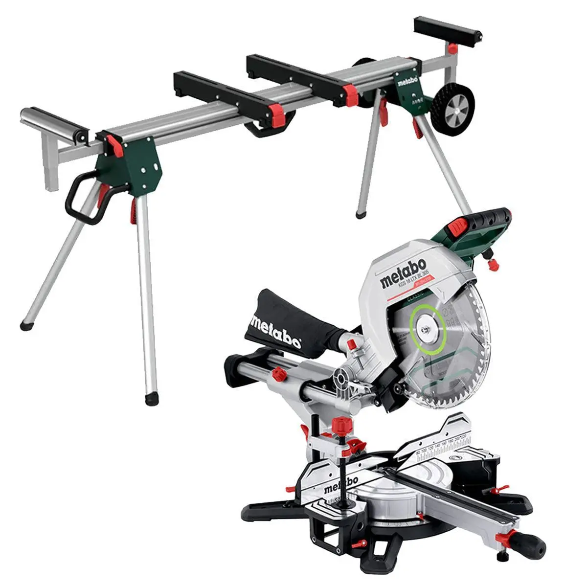 Metabo Kgs 18 Ltx Bl 305 18V 305Mm Brushless Sliding Mitre Saw With Ksu 401 Stand 1