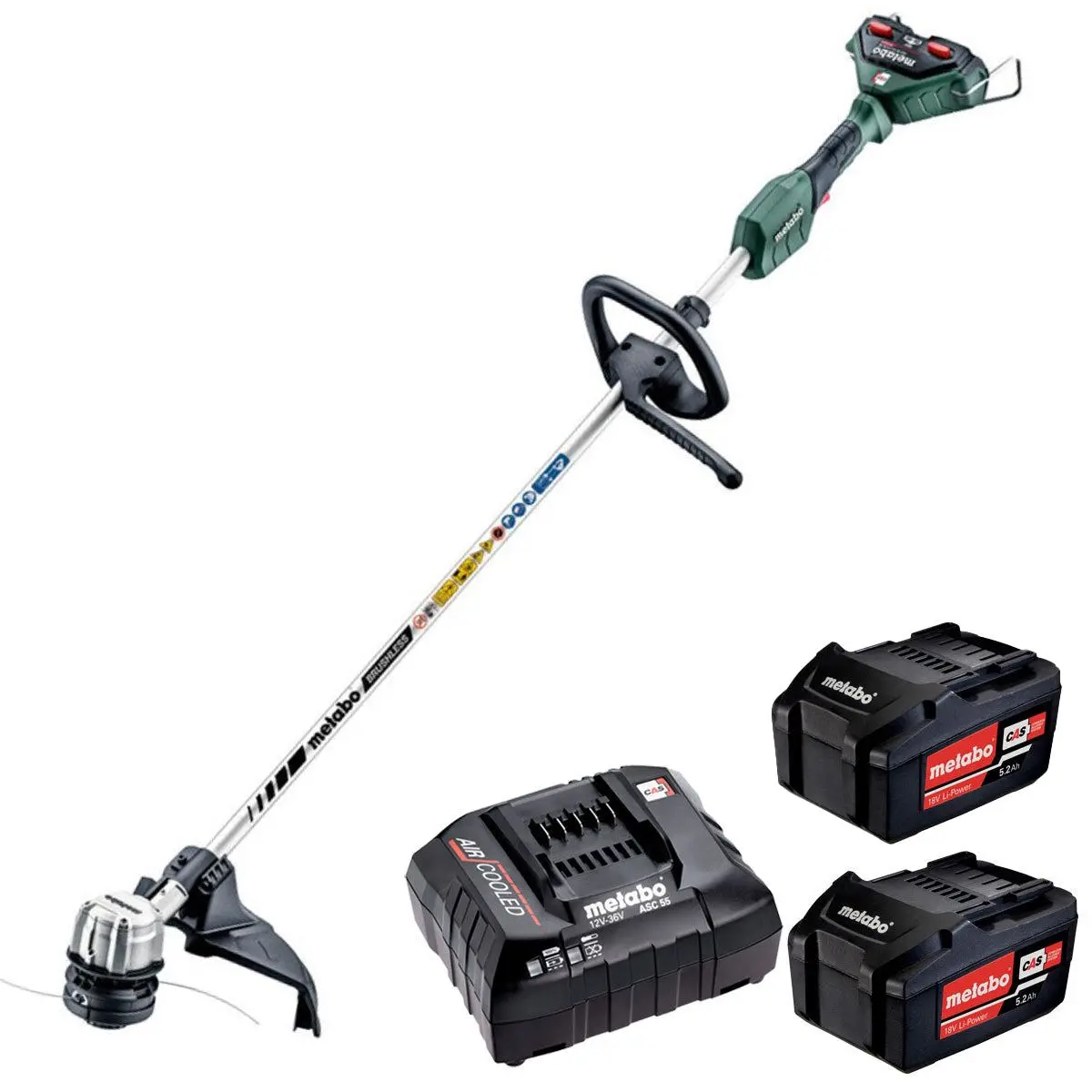 Metabo Fsd 36-18 Ltx Bl 40 36V Brushless 40Cm Grass Trimmer With 2 X 5.2Ah Battery & Charger 1