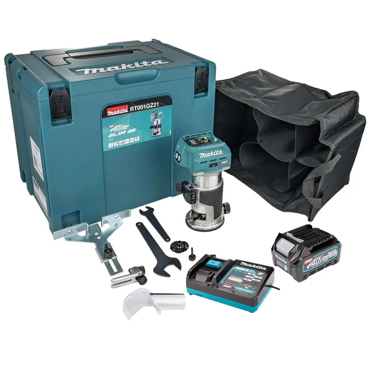 Makita Rt001gz21 40V Xgt Brushless Trimmer With 1 X 2.5Ah Battery & Charger 1