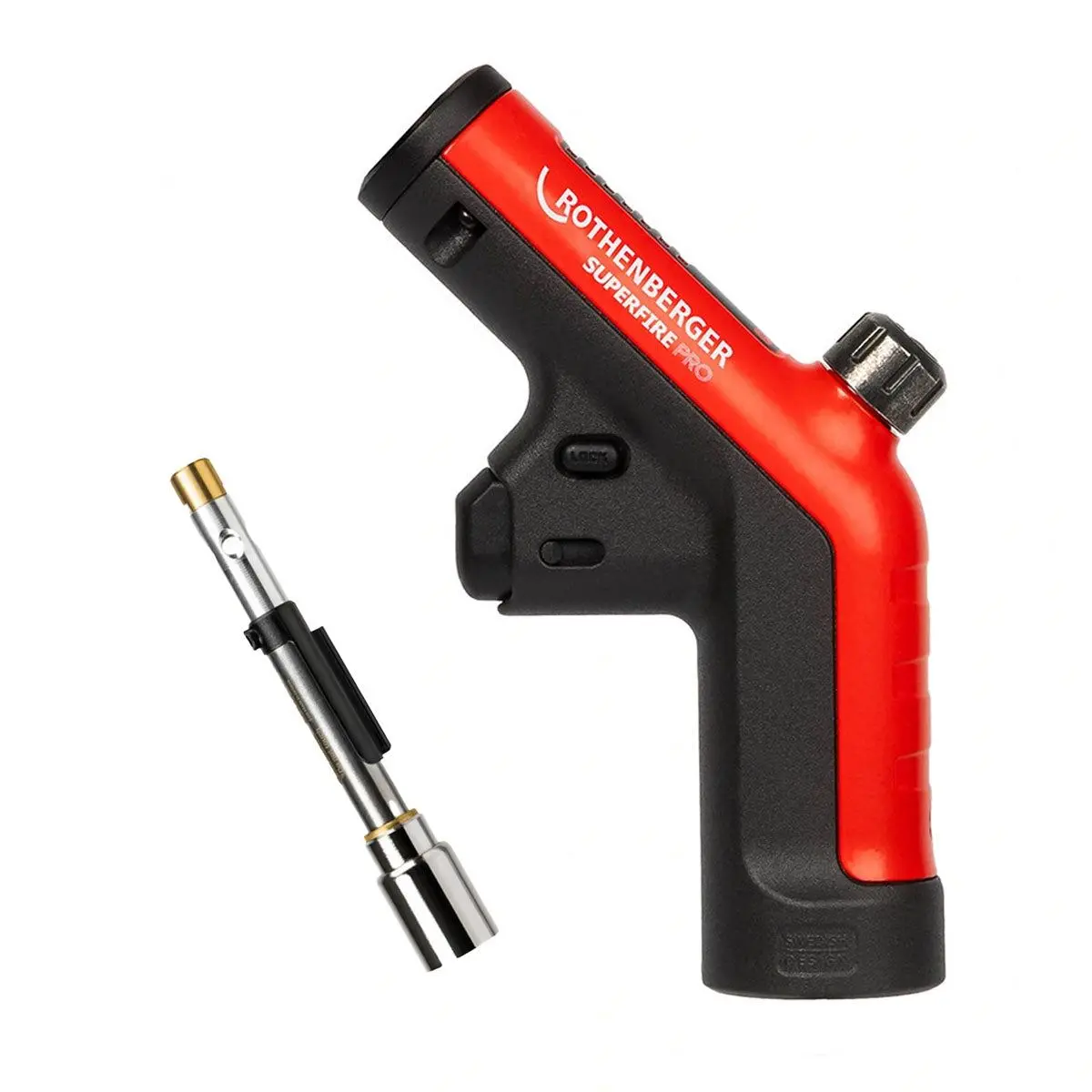 Rothenberger Superfire Pro Blow Torch Body - 1500004974 With Soft Flame Burner Tip - 1500004980 1
