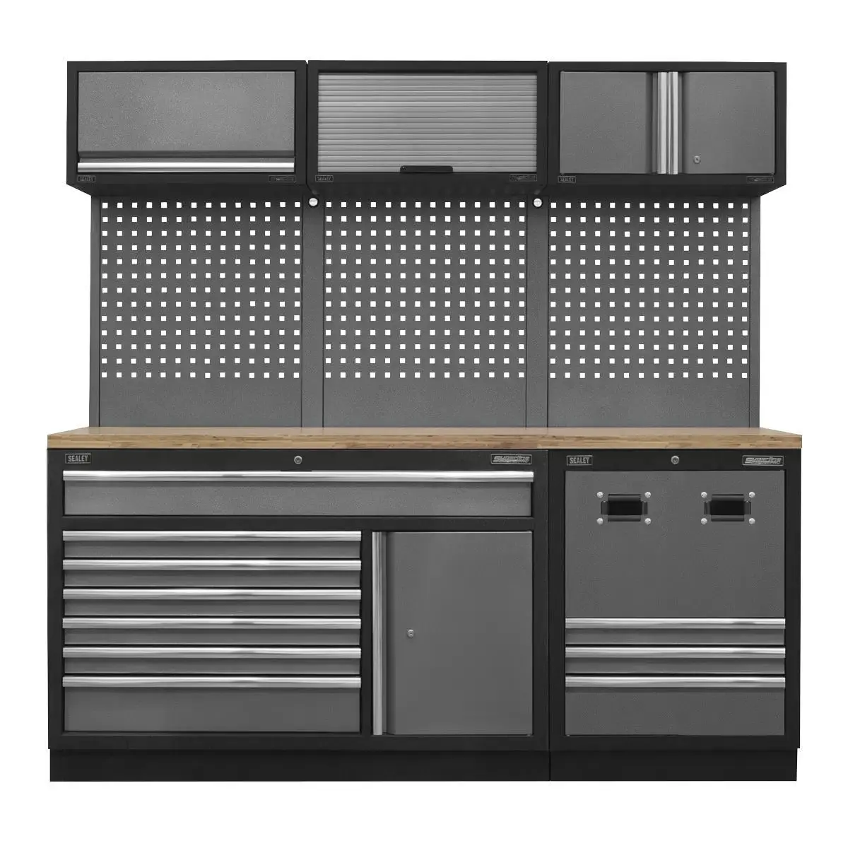 Sealey Apmsstack14w Modular Storage System Combo Pressed Wood Worktop 1