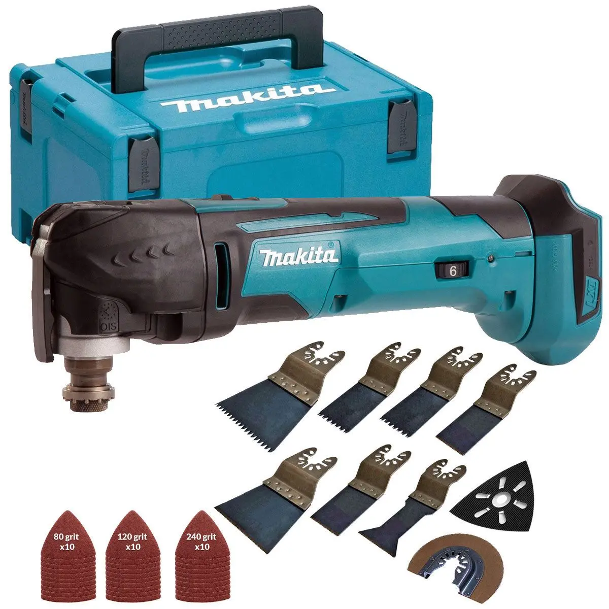 Makita Dtm51z Lxt 18V Oscillating Multitool With 39 Piece Accessories Set & Makpac Case 1