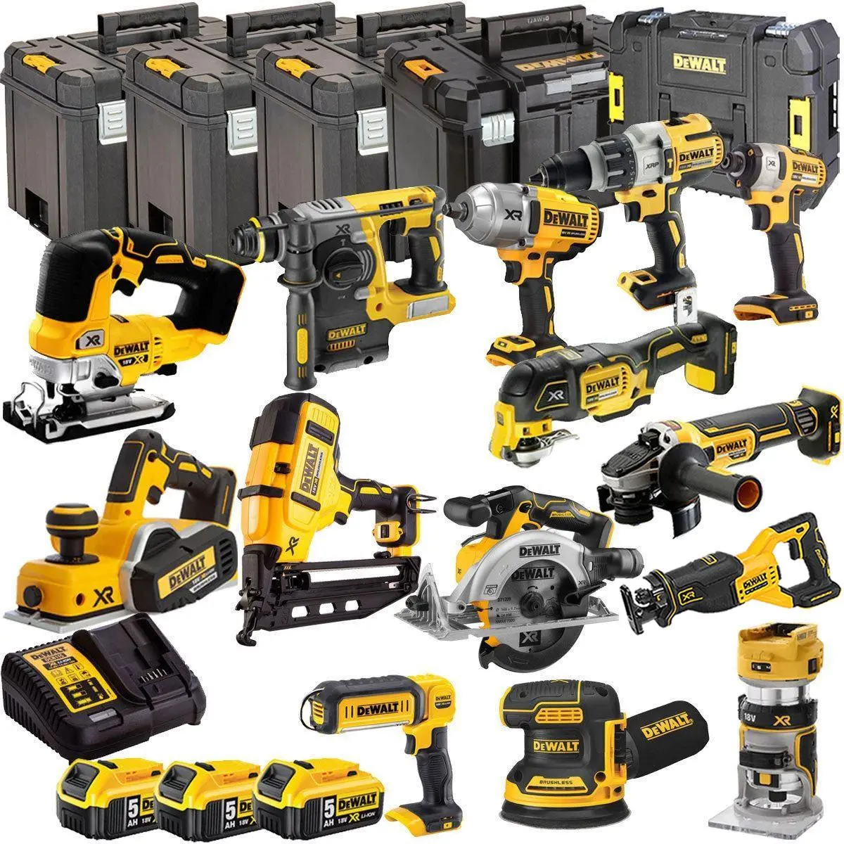 Dewalt 18V 14 Piece Power Tool Kit With 3 X 5.0Ah Batteries Dewkit27 1