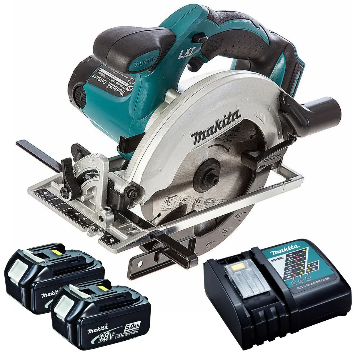 Makita Dss610z 18V 165Mm Circular Saw With 2 X 5.0Ah Battery & Charger 1