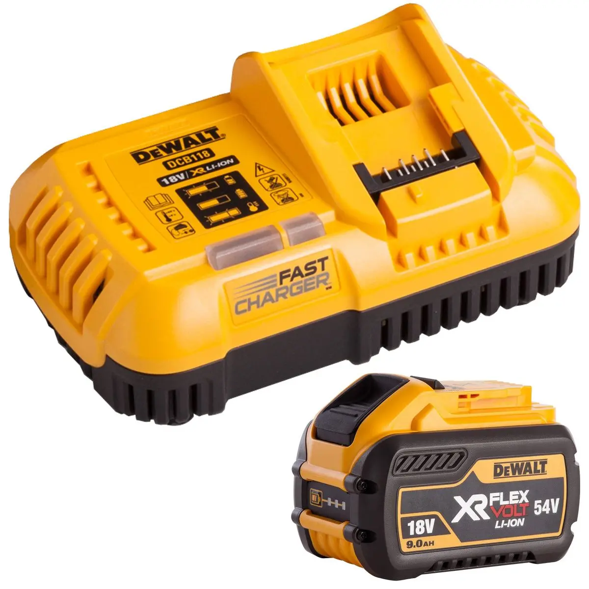 Dewalt Dcb547 18V / 54V Xr Flexvolt 9.0Ah Battery With Fast Charger 1