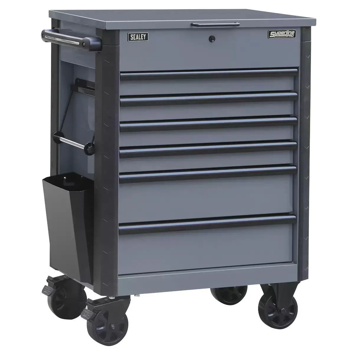 Sealey Ap266g Superline Pro Tool Trolley 6 Drawer Grey 1