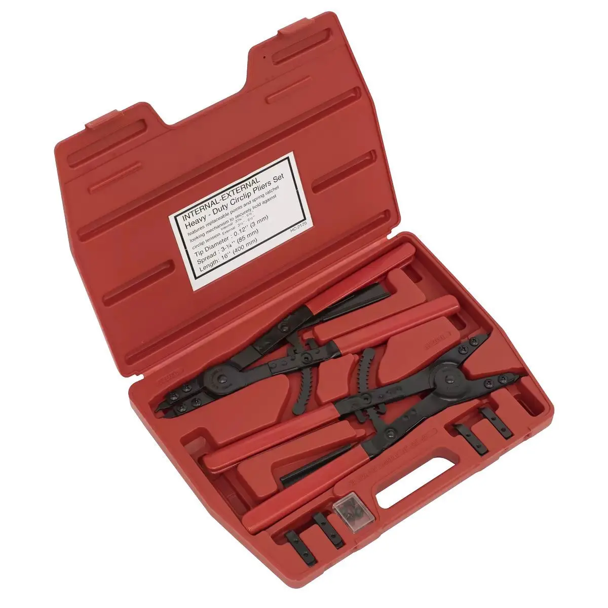 Sealey Ak8501 400Mm Heavy-Duty Circlip Pliers Set Internal/External 1