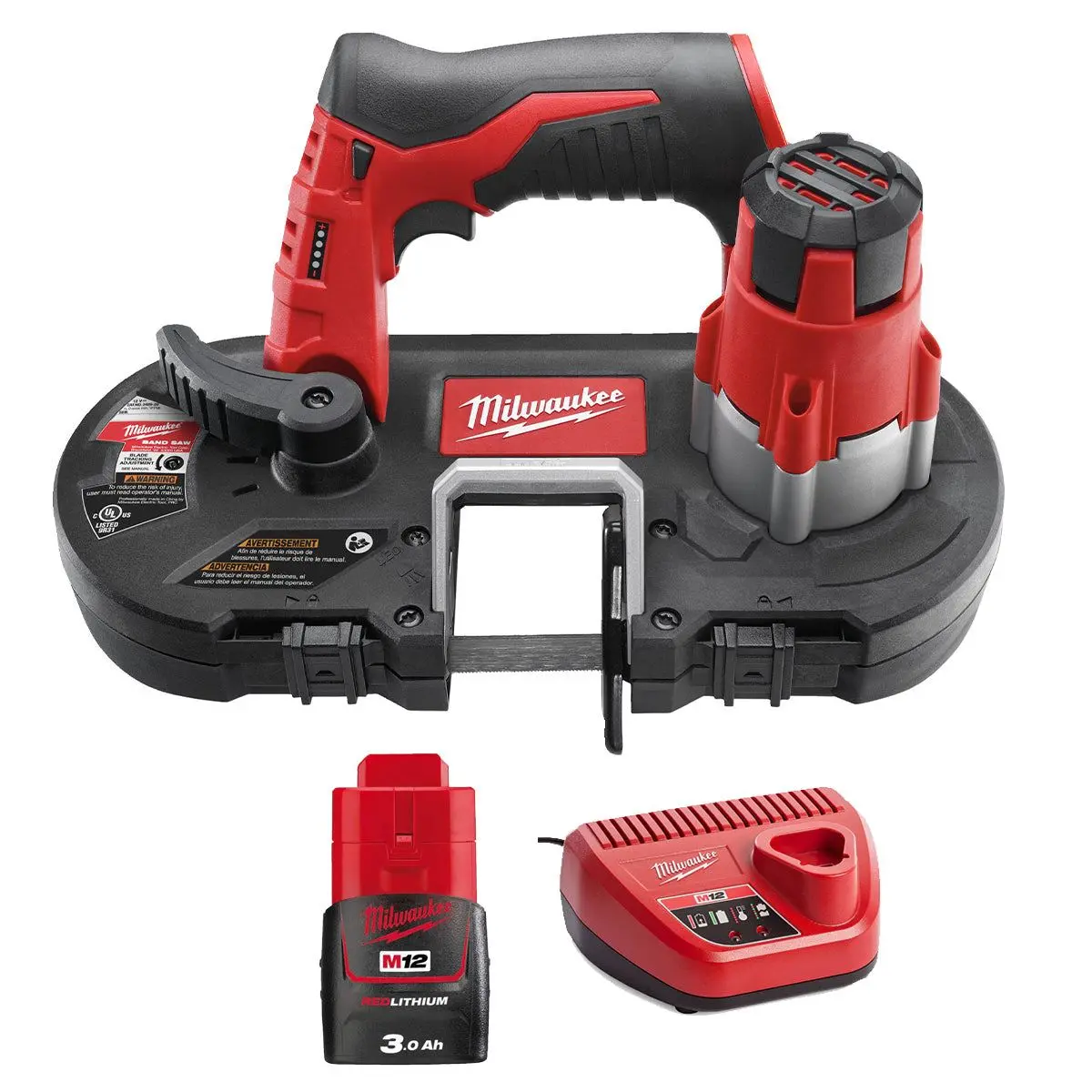 Milwaukee M12bs-0 12V Sub Compact Bandsaw With 1 X 3.0Ah Battery & Charger 1