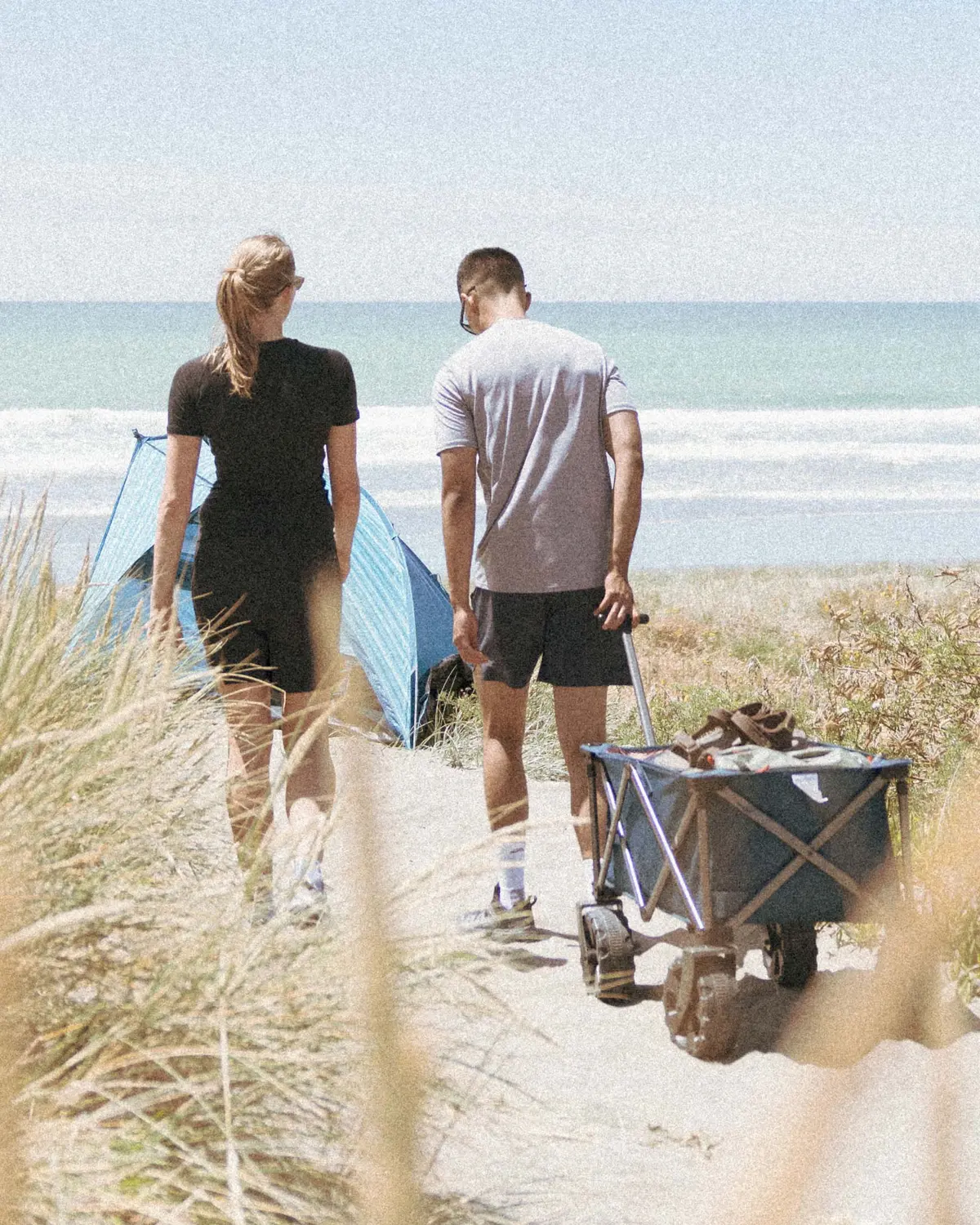 Retreat Trolley - Deep Sea Blue/Cove Geometric Print 1
