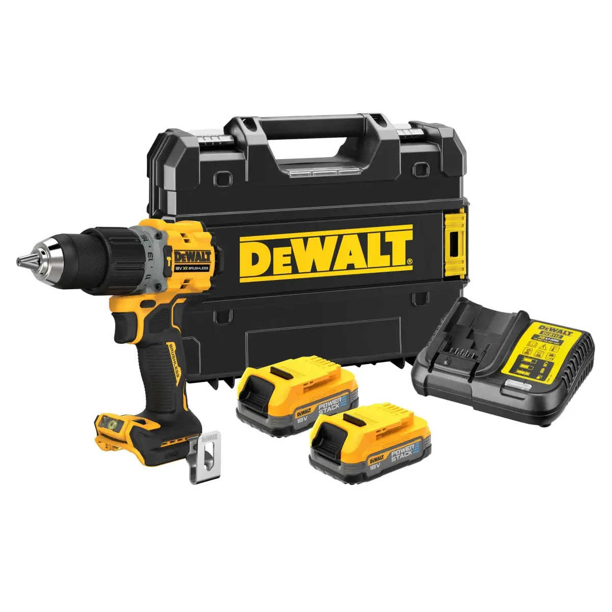 Dewalt Dcd805e2t 18V Xr Bl G3 Brushless Combi Drill Kit With 2 X 1.7Ah Batteries Charger & Case 1