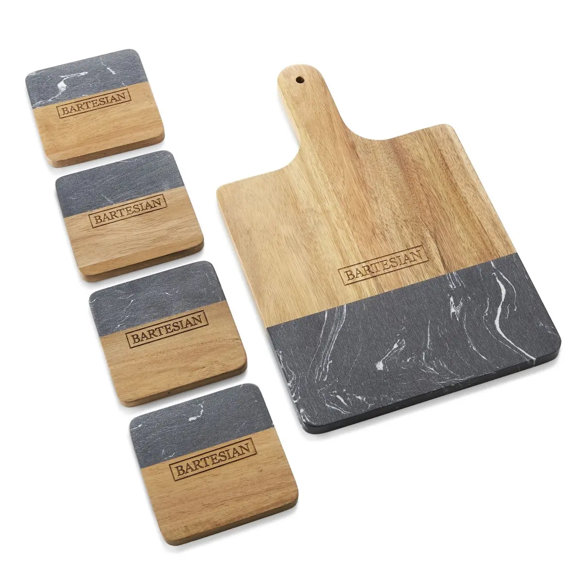 Cutting Board With Coasters - Set Of 4 1