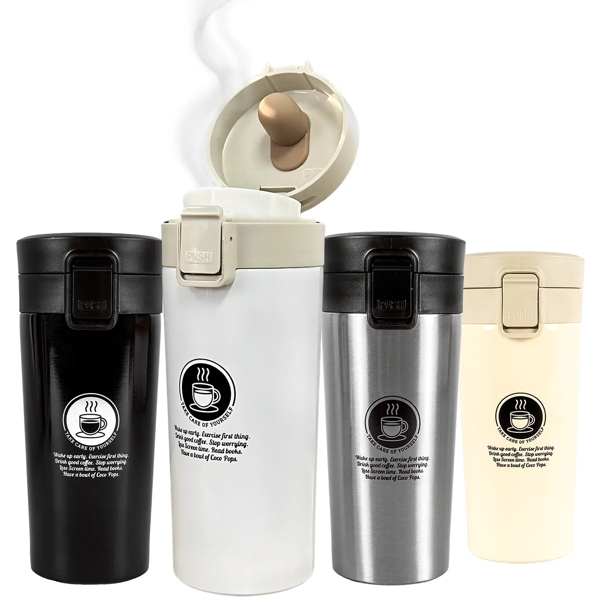 Tools4trade Stainless Steel Thermal Coffee Mug 360Ml 1