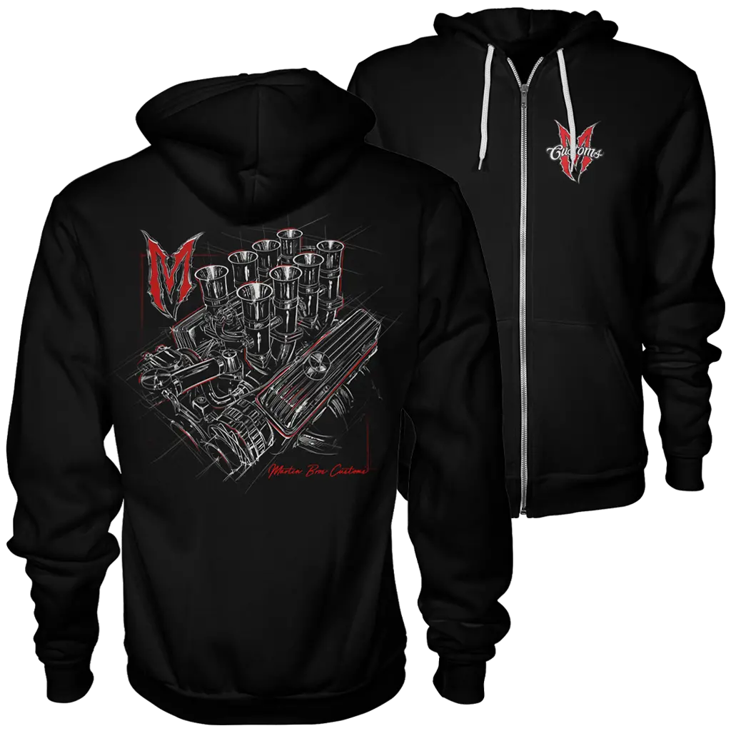 Men's Injected Zip Up Hoodie 1