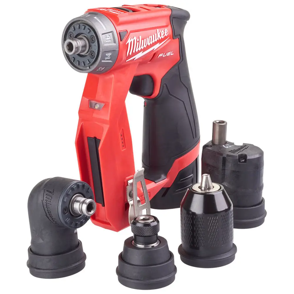 Milwaukee M12fddxkit-202X 12V 4-In-1 Fuel Drill Driver Kit With Interchangeable Heads 4933464980 2