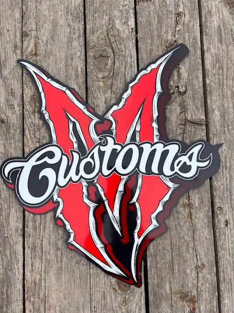 Custom "M" Metal Sign 1