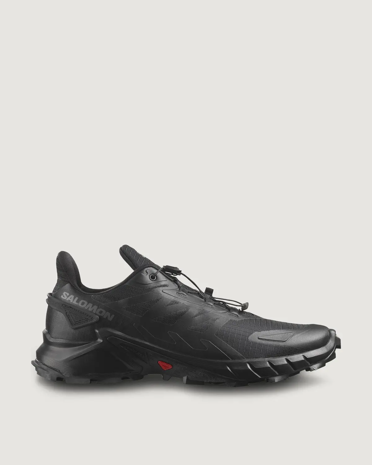 Men's Salomon Supercross 4 Trail Running Shoes - Black/Black/Black 1