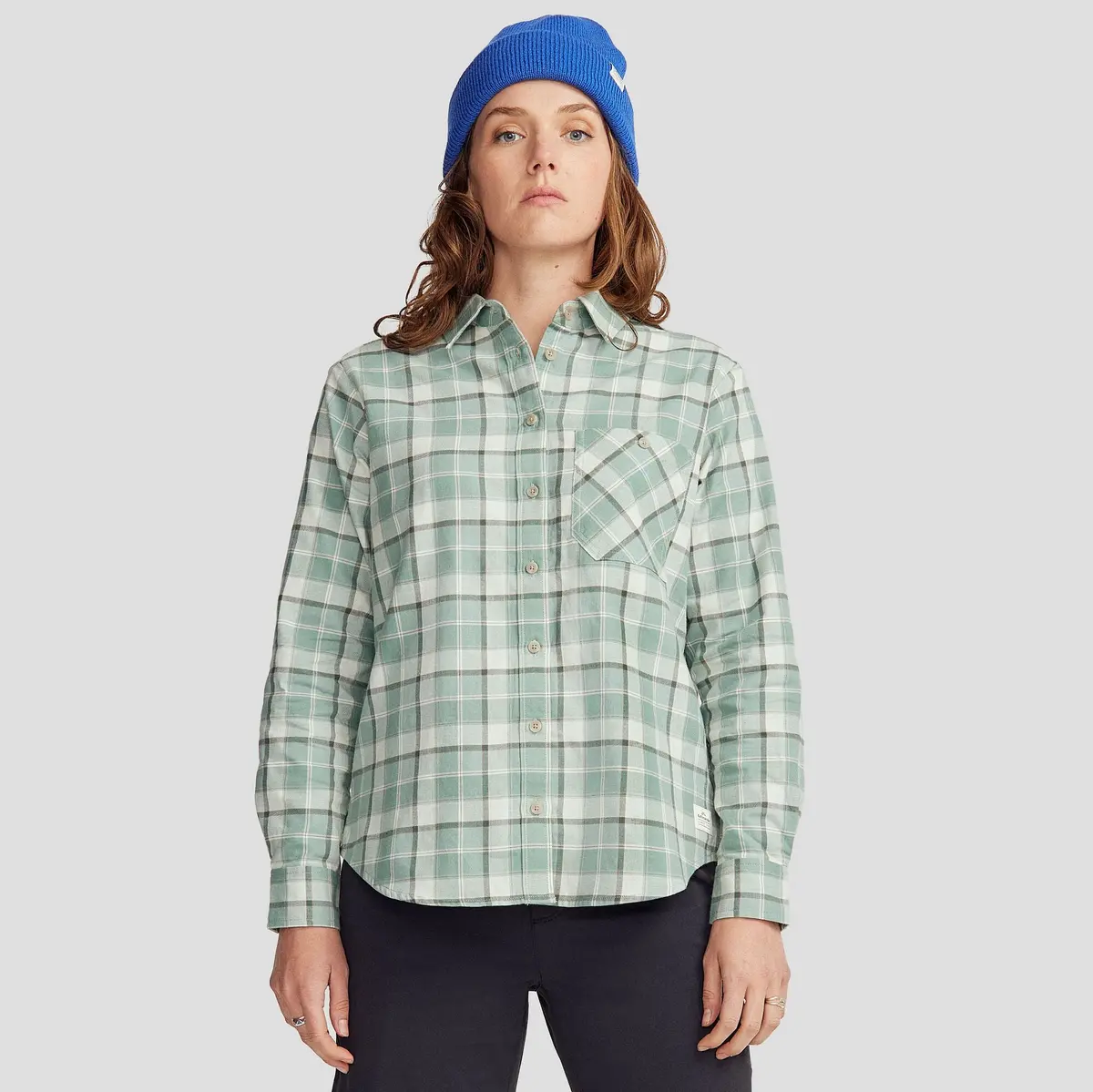 Women's Fyfe L/S Shirt - Deep Forest Plaid 1