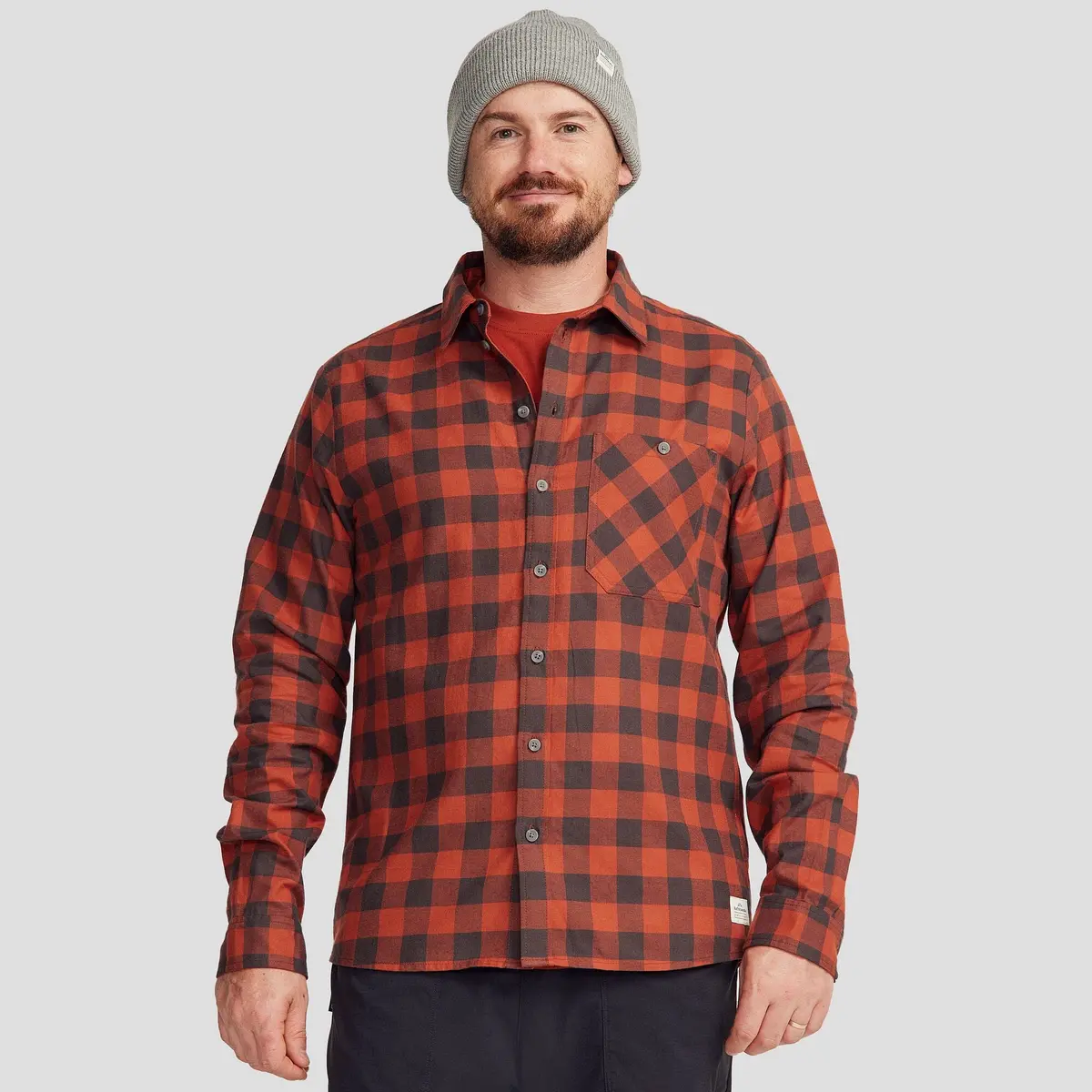 Fyfe Men's L/S Shirt - Redwood Gingham 1
