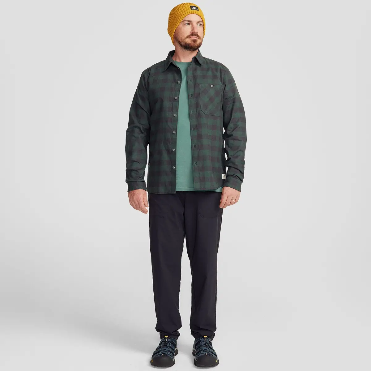 Fyfe Men's L/S Shirt - Forest Gingham 2
