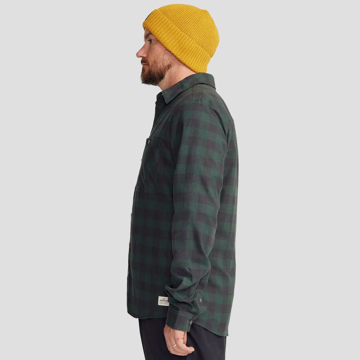 Fyfe Men's L/S Shirt - Forest Gingham 3