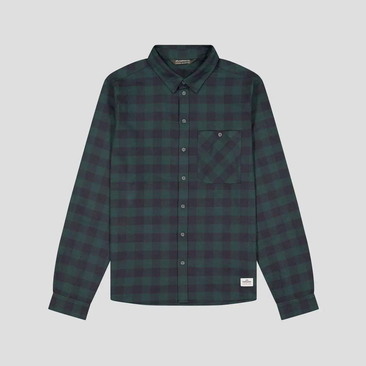 Fyfe Men's L/S Shirt - Forest Gingham 5