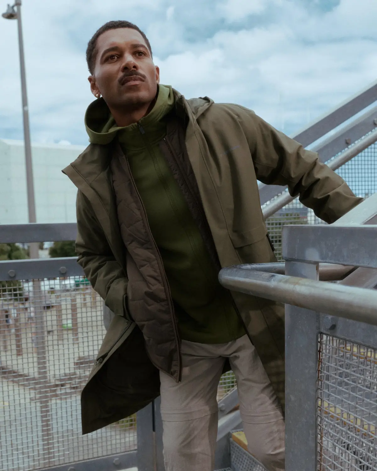 Men's Citytrek 2L Rain Insulated 3In1 Parka -  Light Moss 1