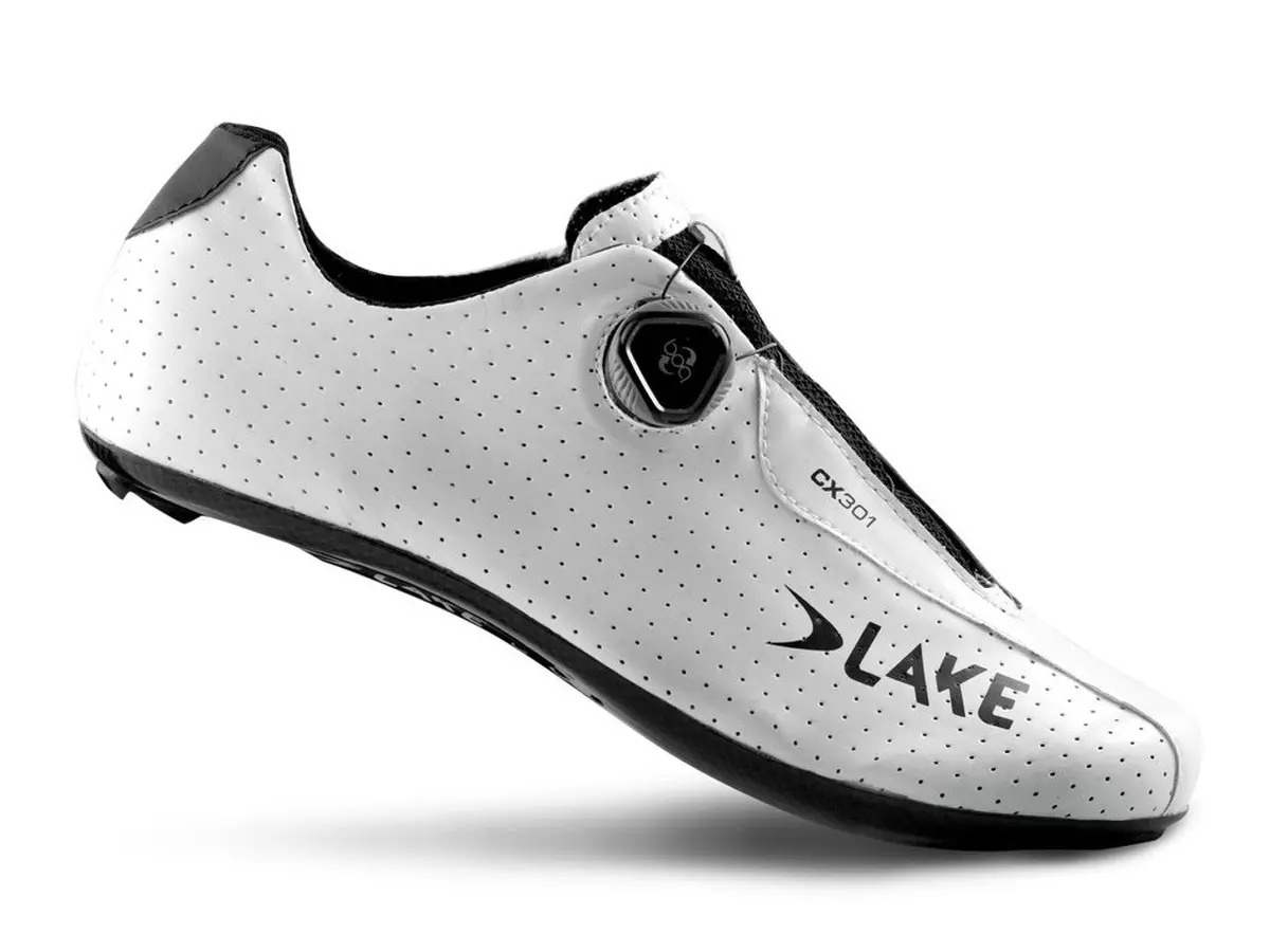 Lake Cx301 Mens Boa Carbon Road Shoes White, Size 45.5 1