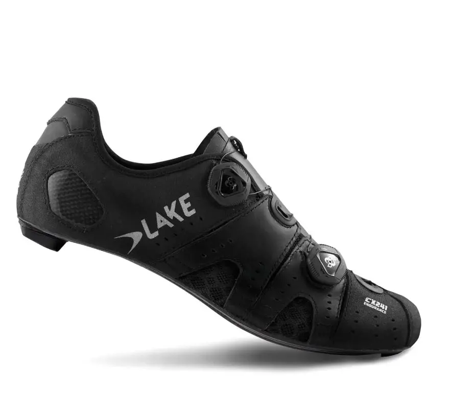 Lake Cx241 Mens Boa Road Shoes Black, Size 42 1