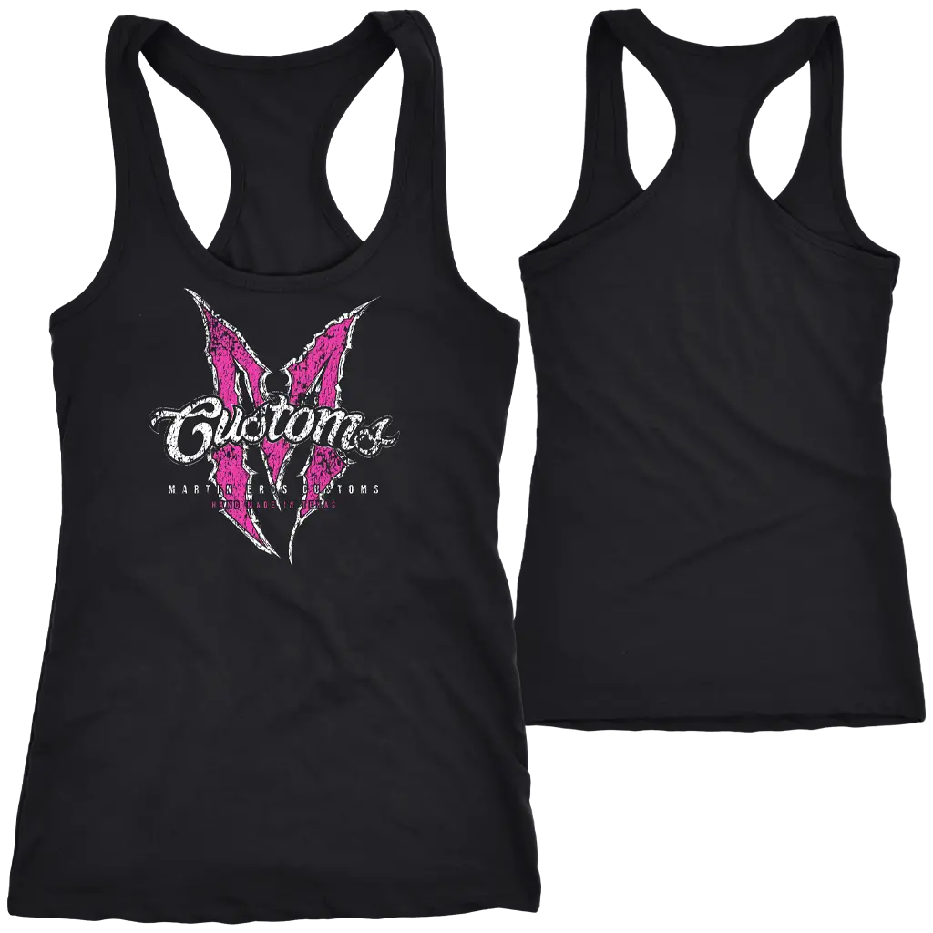 Ladies Pink And Black Tank 1