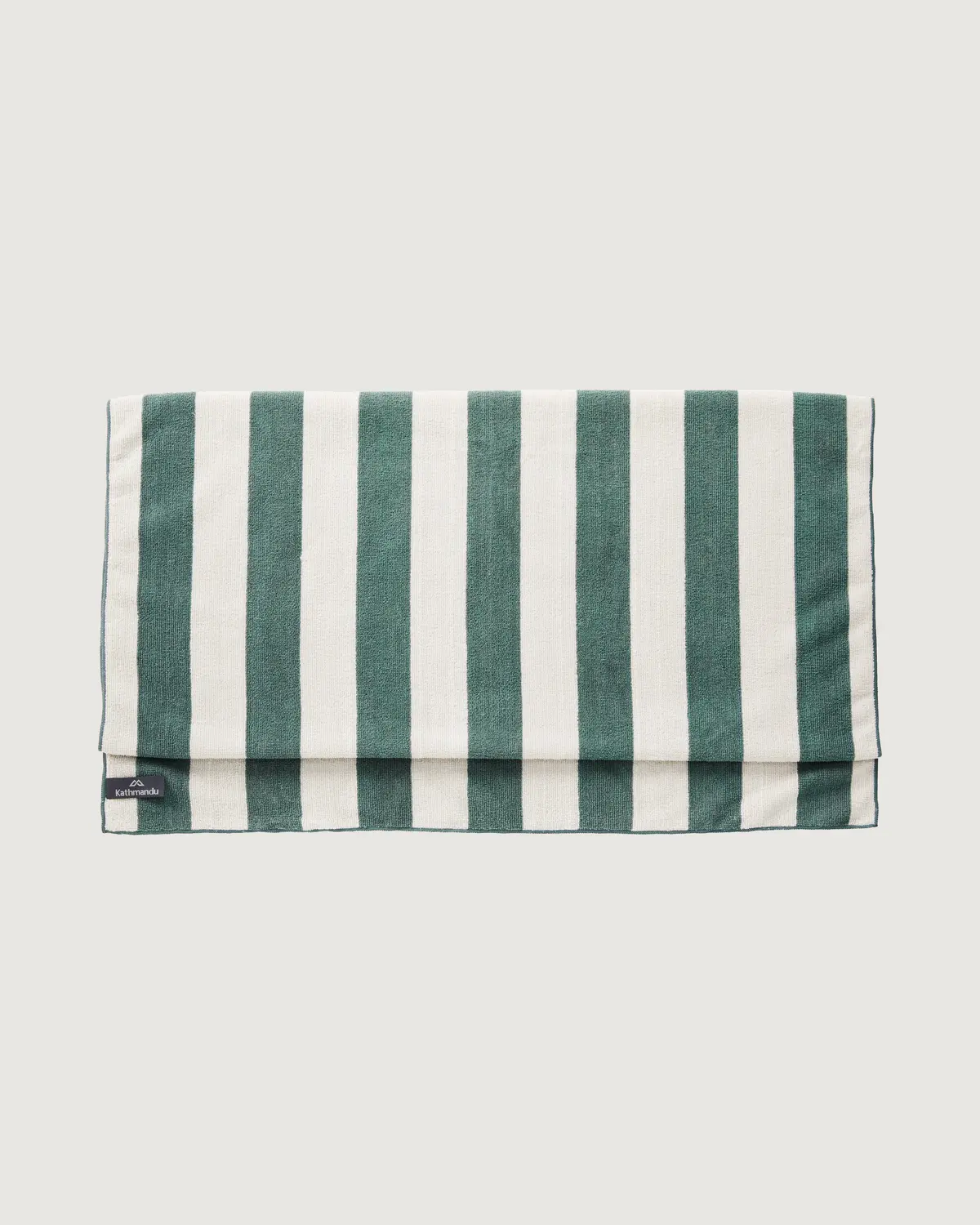 Microfibre Towel Extra Large - Silver Grey/Dark Spruce Stripe 1