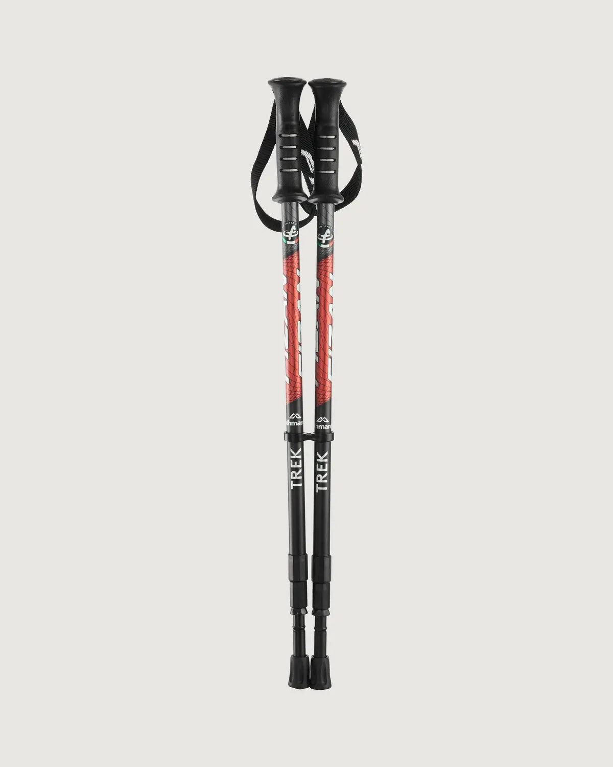 Fizan Trek Pole Pair - Black/Red 1