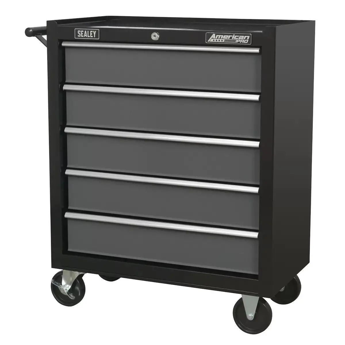 Sealey Ap2505b Rollcab 5 Drawer With Ball Bearing Runners Black/Grey 2
