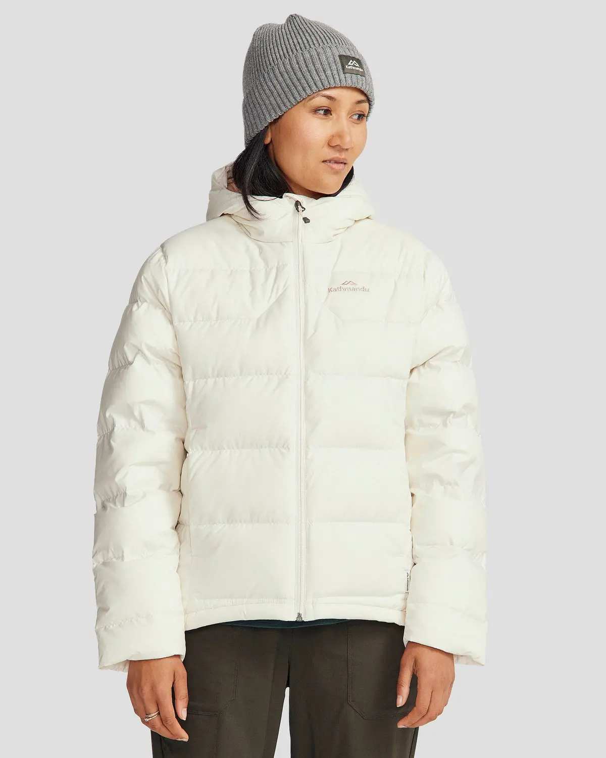 Women's Epiq Hooded Down Jacket - Natural/Mineral 1