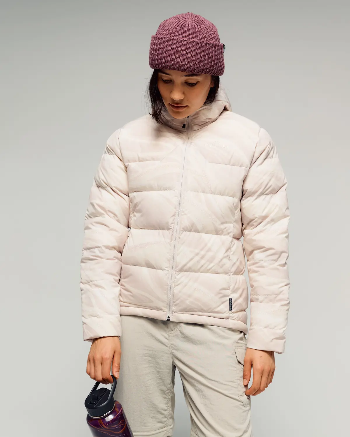 Women's Epiq Hooded Down Jacket -  Shroom Braided River 1