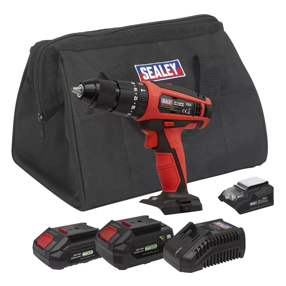 Sealey Cp20vddkit 20V 13Mm Combi Drill Kit With 2 X 2.0Ah Batteries & Charger 1