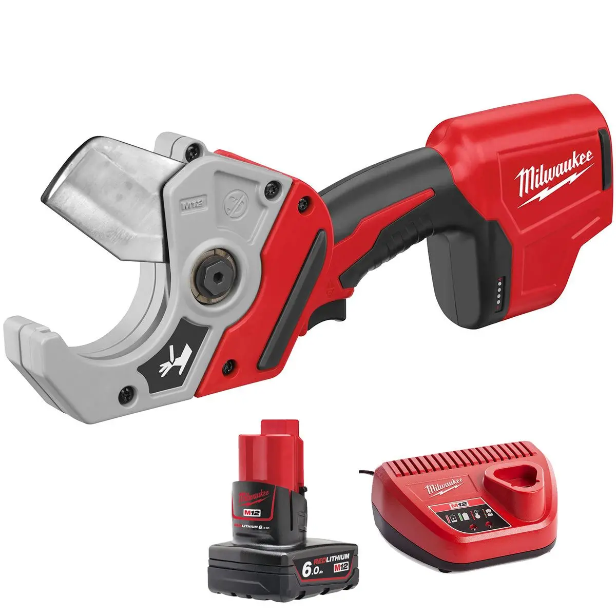 Milwaukee C12ppc-0 12V Pvc Pipe Cutter With 1 X 6.0Ah Battery & Charger 1