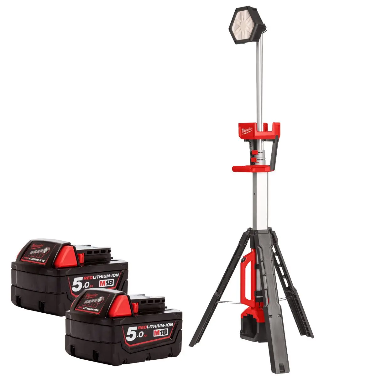 Milwaukee M18sal2-0 18V Led Stand Light With 2 X 5.0Ah Battery 1
