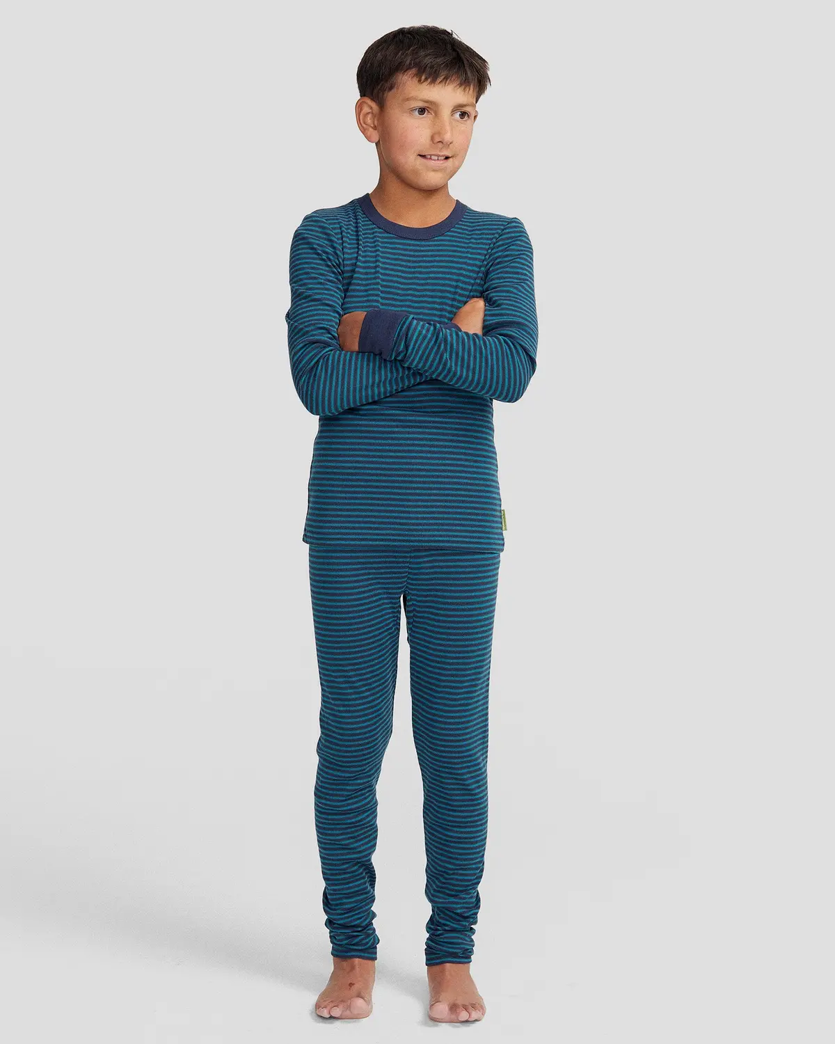 Kids' Kmdcore Long Sleeve Top - Dark Eddy/Navy Stripe 2