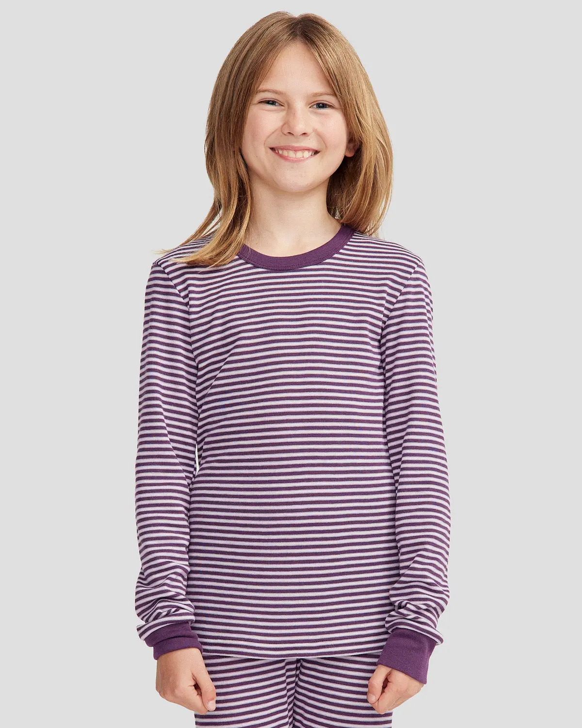 Kids' Kmdcore Long Sleeve Top - Jam/Haze Stripe 1