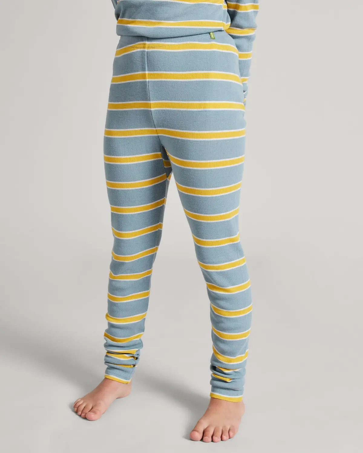 Kids' Kmdcore Long John Pants - Bluehaze/Kowhai Stripe 1