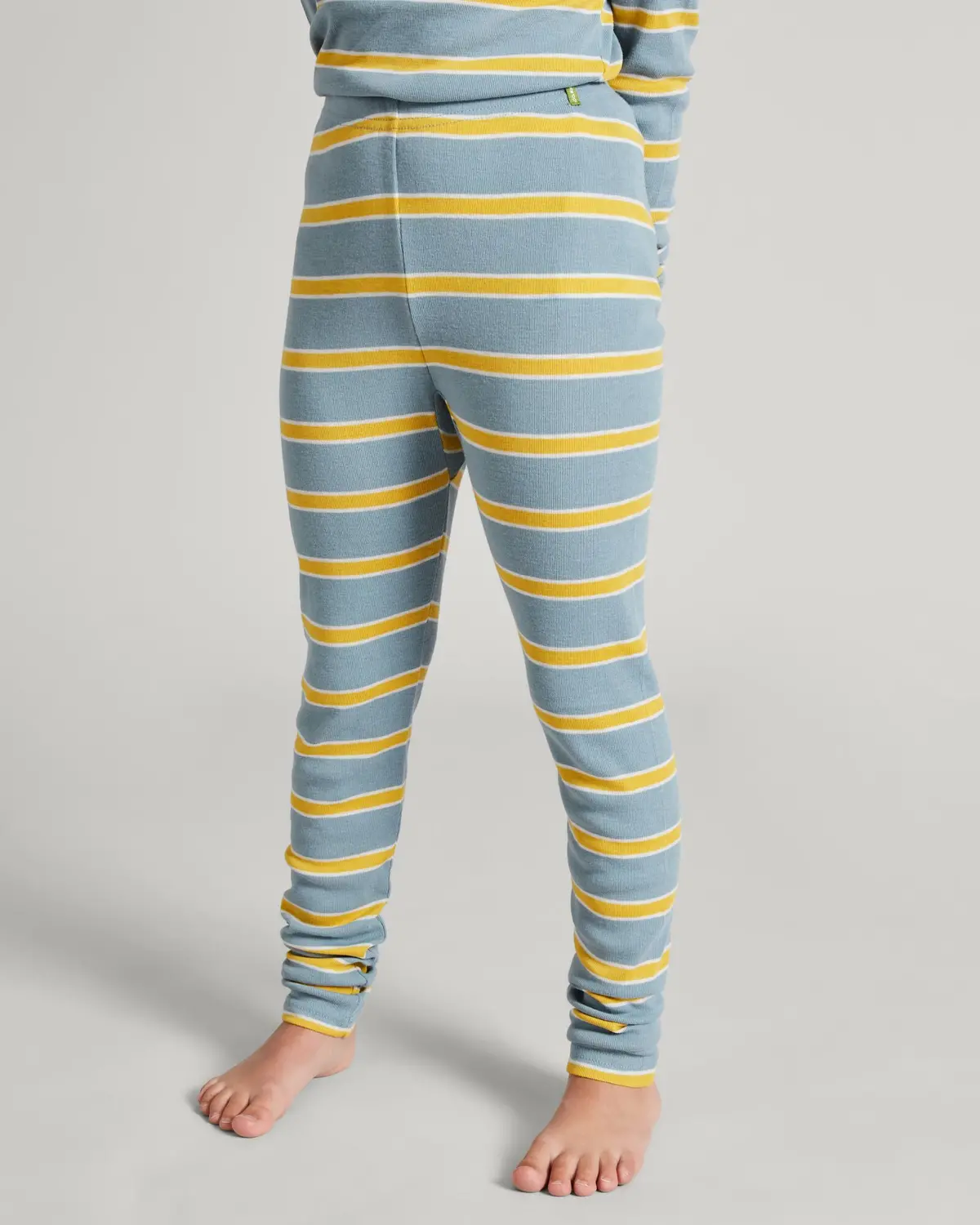 Kids' Kmdcore Long John Pants - Bluehaze/Kowhai Stripe 2