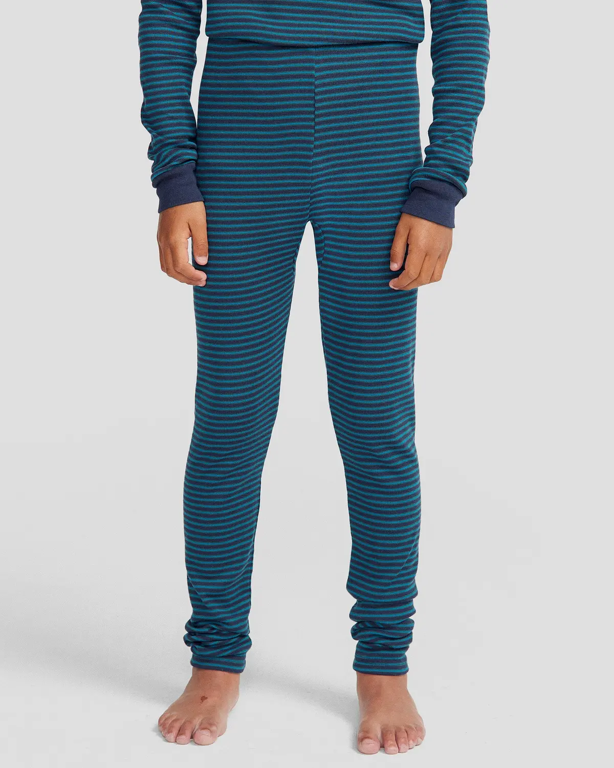 Kids' Kmdcore Long John Pants - Dark Eddy/Navy Stripe 1