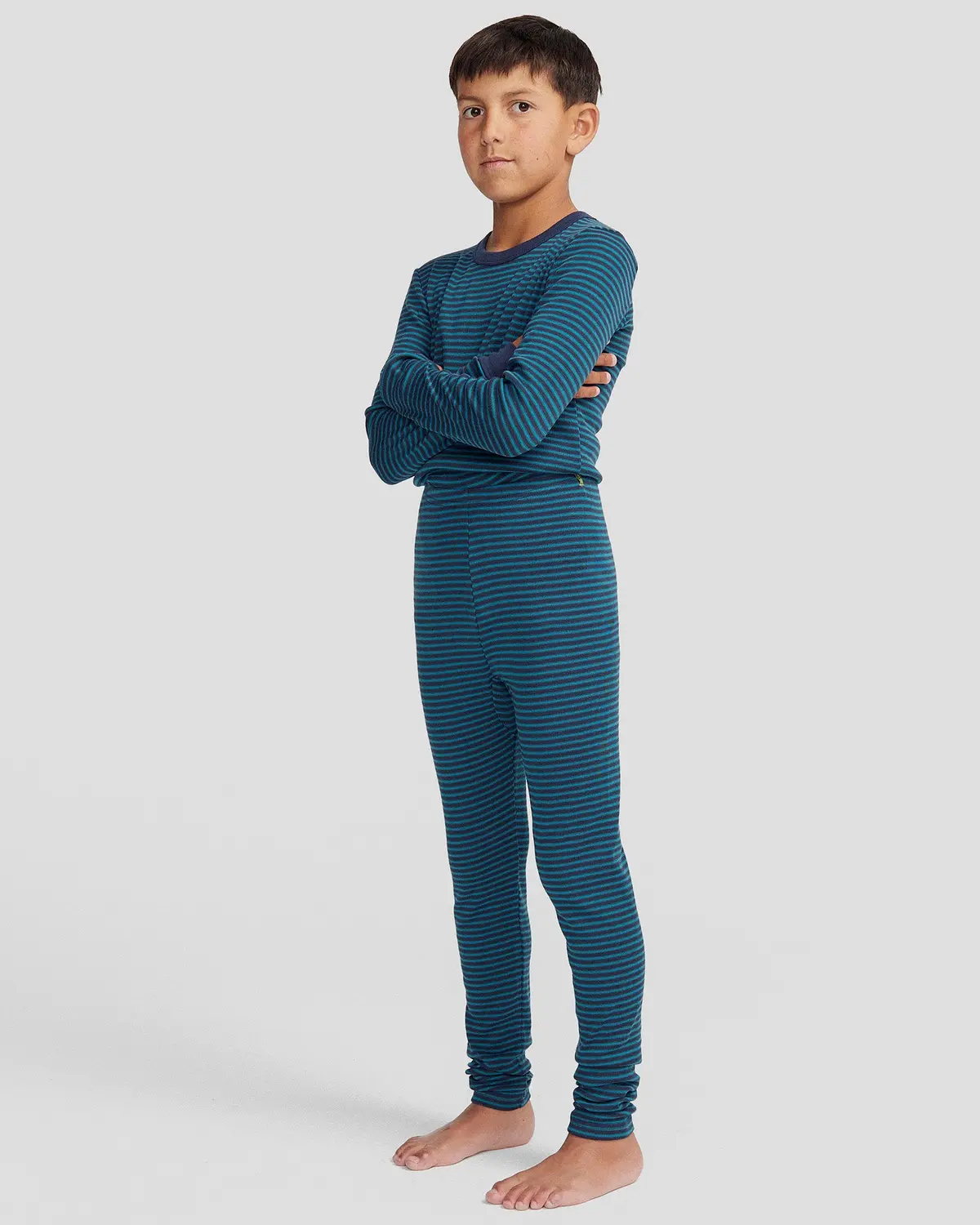 Kids' Kmdcore Long John Pants - Dark Eddy/Navy Stripe 2