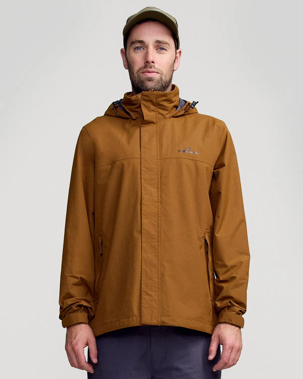 Men's Andulo 2-Layer Rain Jacket - Bark 1