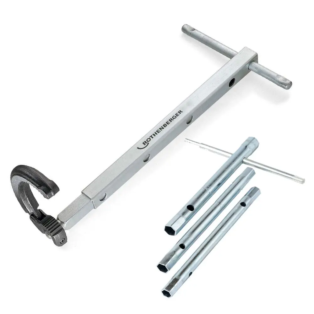 Rothenberger Telescopic Basin Wrench With Monoblock Tap Spanner Set 19599 1