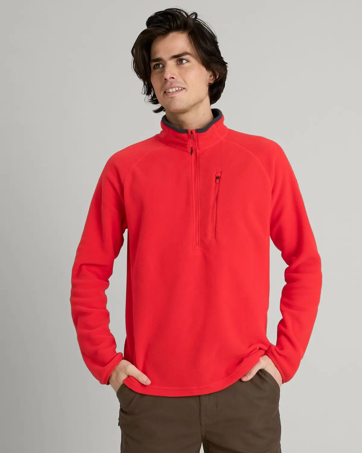 Men's Ridge 100 Primaloft Bio Pullover - Alpine Red 1